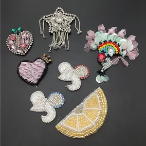 Trừu Tượng Loạt Mô Hình Vá SEW On Quần Áo Hat Túi Xách Phụ Kiện Với Bead Rhinestone Pha Lê Appliques