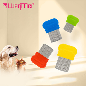 WANMEI Vente en gros <span class=keywords><strong>de</strong></span> produits <span class=keywords><strong>de</strong></span> lutte antiparasitaire Peigne à poux en acier inoxydable pour l'élimination des puces Peigne à poux en acier inoxydable - Product Image 1