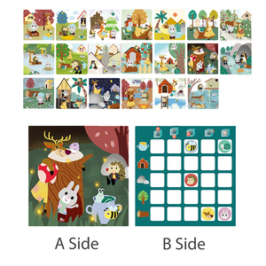 Enfants Montessori logique conseils de pensée jeux mathématiques jouets ensemble Direction animale Cognition jeux assortis jouets éducatifs en bois - Product Image 3