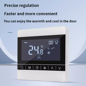 Termostato inteligente de bobina de ventilador de agua de cristal líquido para calefacción de suelo DE AIRE ACONDICIONADO CENTRAL Control de temperatura OEM/ODM - Product Image 3