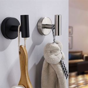WEKIS Hot Sale Brushed Double Towel Hanger Heater Self Adhesive Robe <b>Hooks</b> for <b>Bathroom</b> Apartment Gym - Product Image 2