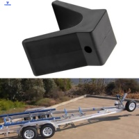Bloc de freinage robuste pour remorque de bateau, en caoutchouc noir, style V, pour un positionnement sécurisé du bateau sur les remorques marines