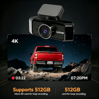 Mini caméra embarquée 4 canaux 4K Ultra AI avec capteur G, vision nocturne, enregistrement en boucle, écran IPS, WiFi, pour voiture (avant, arrière, gauche, droite)