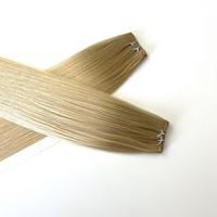 Cheveux humains Remy européens pour extensions, tissage double machine Genius, noir et blond, ondulation naturelle, prêt à l'emploi