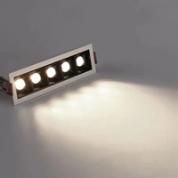 Lumière encastrée linéaire LED, spot de plafond SMD, luminaire en aluminium noir à lame laser, éclairage intérieur