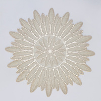 Napperons de table décoratifs en PVC brillant, imitation plumes, réutilisables, écologiques, de haute qualité, résistants à la chaleur