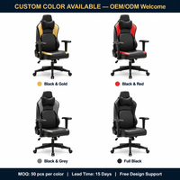 Chaise de bureau et gaming double usage certifiée CE, vérin à gaz classe 3, hauteur réglable, inclinable, anti-bruit, en cuir PU, base en acier