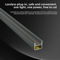 Profilé LED en aluminium avec détecteur de mouvement PIR pour éclairage linéaire sous armoire, pour éclairage de placard et d'étagères