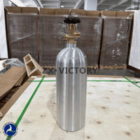 Bouteille de CO2 en aluminium de qualité alimentaire ZX DOT 2,5 lb 5 lb 10 lb 20 lb CGA320, vente directe usine pour machine à soda, réservoir de gaz rechargeable
