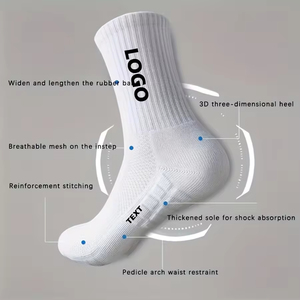 Chaussettes de sport personnalisées en gros pour hommes et femmes, avec logo sur mesure, pour la course et le basketball, respirantes, à fond éponge, de haute qualité - Product Image 3