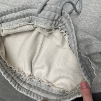 Pantalon de survêtement QUICKSHOW personnalisé en velours côtelé déchiré, 500 g/m², 100 % coton, écologique, style Hip Hop, taille élastique, coupe ample, épais, vierge, effet empilé