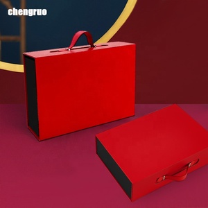 Chengruo-Paleta de <span class=keywords><strong>Papel</strong></span> Emballage Personalizada, caja de <span class=keywords><strong>Papel</strong></span> plegable con Cierre magnético, embalaje de regalo con cinta, OEM - Product Image 6