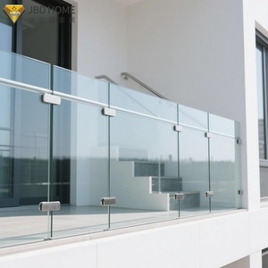 <span class=keywords><strong>Balustrade</strong></span> en verre moderne pour balcon <span class=keywords><strong>de</strong></span> centre commercial extérieur, escalier et terrasse avec main courante en acier inoxydable et système <span class=keywords><strong>de</strong></span> garde-corps en aluminium - Product Image 3