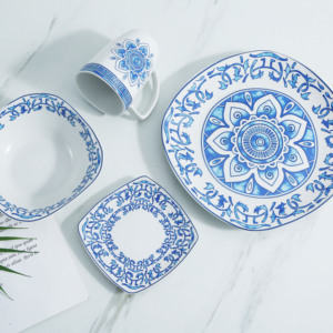 12/16Pcs Tùy Chỉnh Thiết Kế Đồ Ăn Bộ Sưu Tập Gốm Bộ Đồ Ăn Bằng Gốm Sứ Bộ Bát Đĩa - Product Image 2
