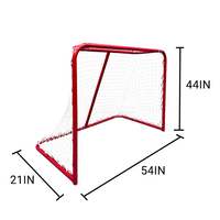 Venta al por mayor de fábrica, portería de hockey sobre hielo desmontable duradera, deportes al aire libre, ejercicio, entrenamiento, práctica, portería de hockey terrestre neta
