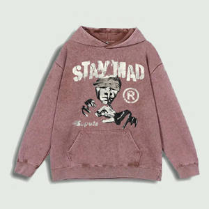 Sudadera con Capucha Estampada Stay <span class=keywords><strong>Mad</strong></span>, 100% Algodón, Almacén de EE. UU., <span class=keywords><strong>6</strong></span> Colores - Product Image 2