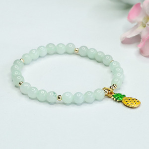 Pulseira de Jadeíta Ximang Shinzue 2026 com Contas Redondas de Jade, Atacado de Fábrica Pineapple S3090301 - Product Image 2