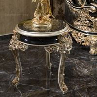 Table basse de luxe turque Table centrale classique et support TV Conception de table centrale en bois de salon