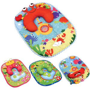 Tapis de jeu pour bébé avec oreiller en forme de U, tapis de jeu doux pour bébé, motif animal, apprentissage précoce, cadeau pour nouveau-né - Product Image 1