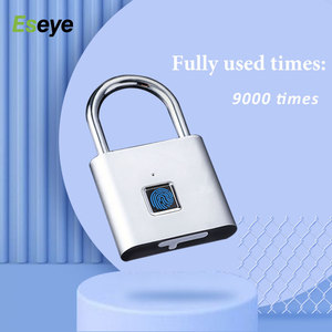 Cerradura electrónica inteligente biométrica para puerta, candado de Metal con huella dactilar, recargable por USB, sin llave, impermeable, para exteriores - Product Image 5