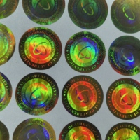 Autocollant holographique anti-contrefaçon, autocollant holographique 3D couleur, étiquette holographique avec code QR, autocollant holographique transparent E