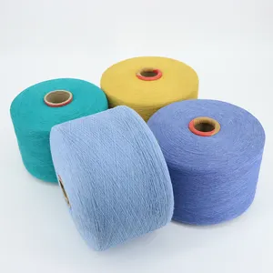 良好强度编织针织纱50% 棉50% 涤纶混纺价格开口再生棉短纤纱