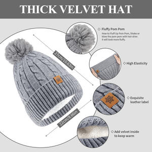 <span class=keywords><strong>Ensemble</strong></span> de gants et mitaines décontractés pour <span class=keywords><strong>femme</strong></span> OEM Xichen W3 en viscose/polyester respirant, longueur opéra, avec écharpe épaisse double couche unie - Product Image 2