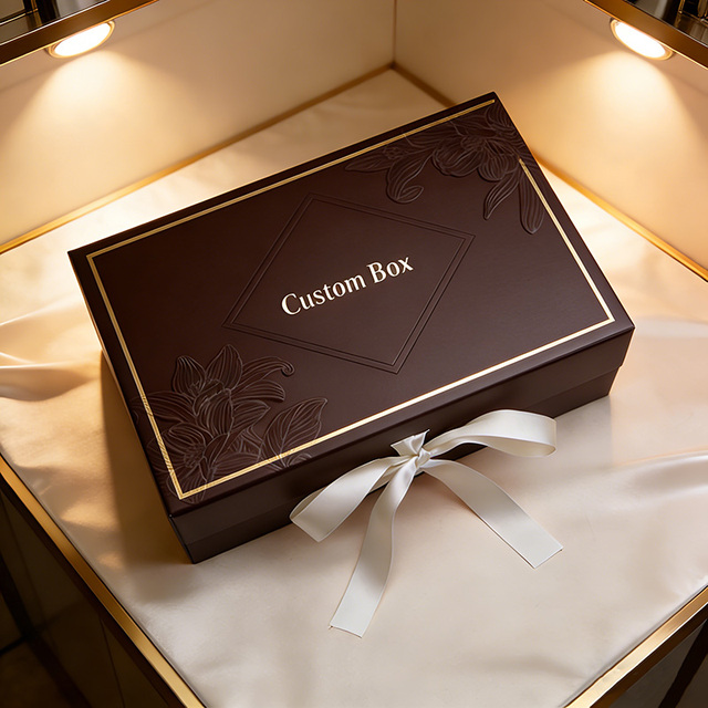 Biodegradable Custom Luxury Wig Clothes White Matte Magnetic Gift Paperboard Box With Ribbon