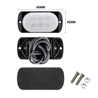 Barre lumineuse de signalisation d'urgence automobile DXZ I-BS-D-8LED 24W certifiée CE 12V-24V 8 LED ambre/blanc pour véhicules et VTT à rééquipement/amélioration