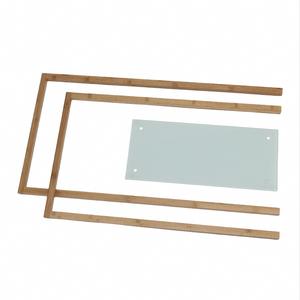 Toallero de cristal de bambú plegable portátil, 2 barras de Color de <span class=keywords><strong>madera</strong></span> ajustables duraderas para dormitorio, baño, Hotel, gimnasio, uso al aire libre - Product Image 5