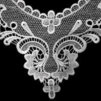 Collier en dentelle brodé floral vintage sexy, accessoires de mode DIY, patch décoratif personnalisé, design ajouré 3D en polyester