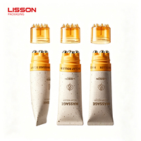 Flacon roll-on personnalisé en PE de 90 ml avec 5 applicateurs à bille métalliques pour lotion corporelle/crème amincissante/soin du cuir chevelu