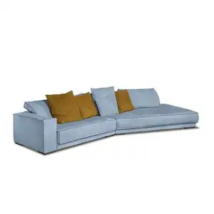 Canapés et canapés en cuir canapé de salon de luxe ensemble de meubles en bois massif base cachemire tissu canapé simple velours trois places So