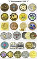 Moneda Conmemorativa Personalizable de Alta Calidad, Estilo Tecnológico Futurista, Chapada en Oro y Plata de Dos Tonos, Patrón de Placa de Circuito, Impresión Tipográfica