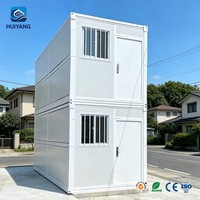 Villa résidentielle modulaire intelligente en conteneur pliable à double étage avec plan de sol et prix