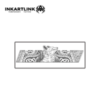 Autocollant de tatouage INKARTLINK pour le corps, autocollant de tatouage en papier, renard de la forêt, imperméable, écologique, longue durée, 15 jours, en vrac