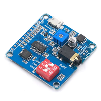 Módulo de Reproducción de Voz MP3 DY-SV8F, Control por Puerto Serie con Activación Individual, Descarga por USB, Memoria Integrada de 8M, Placa Reproductora de Audio