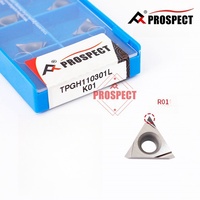 PROSPECT TPGH TPGH110301 / 110302 / 110304 L K01 Machine CNC Outils de tour originaux pour insert en carbure de cuivre et d'aluminium