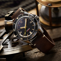 Oem-reloj de buceo automático, personalizado, 316l, esfera de acero inoxidable, 20ATM
