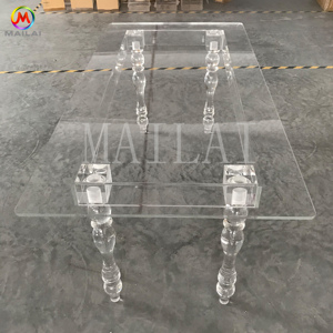 Mesa de Comedor Moderna de Acrílico Transparente de Alta Calidad - Product Image 2