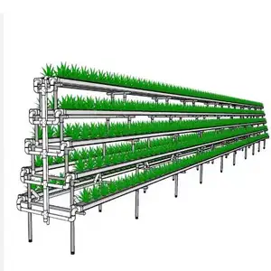 Serre de gouttière hydropinique complète en gros Système vertical NFT hydroponique à cadre en A pour l'agriculture