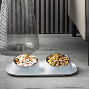 Alta Qualidade Aço Inoxidável Pet Bowl Double Bowl para Cães Gatos Atacado Manilha Pescoço Proteção <span class=keywords><strong>Cat</strong></span> Food Bowl Dropshipping - Product Image 6