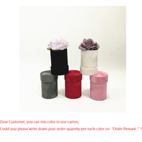 Mini Flower Flannelette Round Single Flower Box Cylinder Gift Box