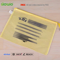 UIOWIO Personnalisé OEM Pochettes Zippées Étanche pour Cosmétiques, Trousse à Crayons, Sac Organisateur Transparent en PVC et Maille Imperméable