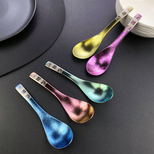 Cuchara de titanio puro con diseño de nube auspiciosa, resistente al calor, para uso doméstico, para comer, beber, sopa, regalo - Product Image 3