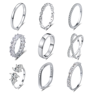 خواتم نسائية عصرية لعام 2024 بدون حد أدنى للطلب، مصنوعة من الفضة الإسترلينية الخالصة مع ألماس وزركونيا 5A و8A، مجوهرات راقية للخطوبة والزفاف - Product Image 4