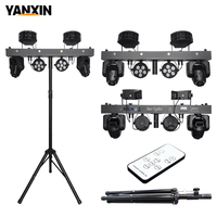 Kit d'éclairage mobile pour DJ, 300W RGBWA, projecteurs à tête mobile DMX512, stroboscope LED, système d'éclairage de scène portable, discothèque, spectacle