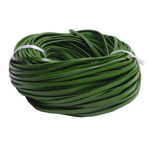 Cuerda gruesa de piel de vaca genuina con superficie pintada, capa superior de color, tira plana de piel de vaca, material tejido a mano DIY - Product Image 6