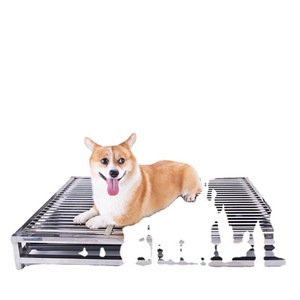 Toilette pour chien en acier inoxydable 202, petite, moyenne et grande taille, aide à l'entraînement des animaux de compagnie, étanche - Product Image 5