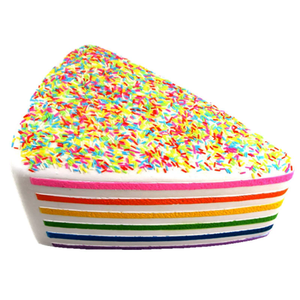 Jouet anti-stress souple à rebond lent, 25 cm, extra large, coloré, en forme de gâteau triangulaire, jouet à presser, ornement - Product Image 3